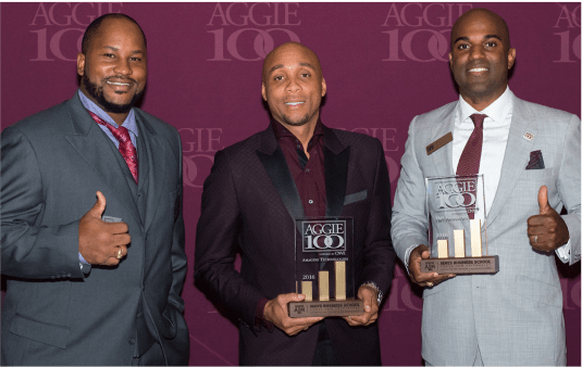 terrence at aggie 100 awards