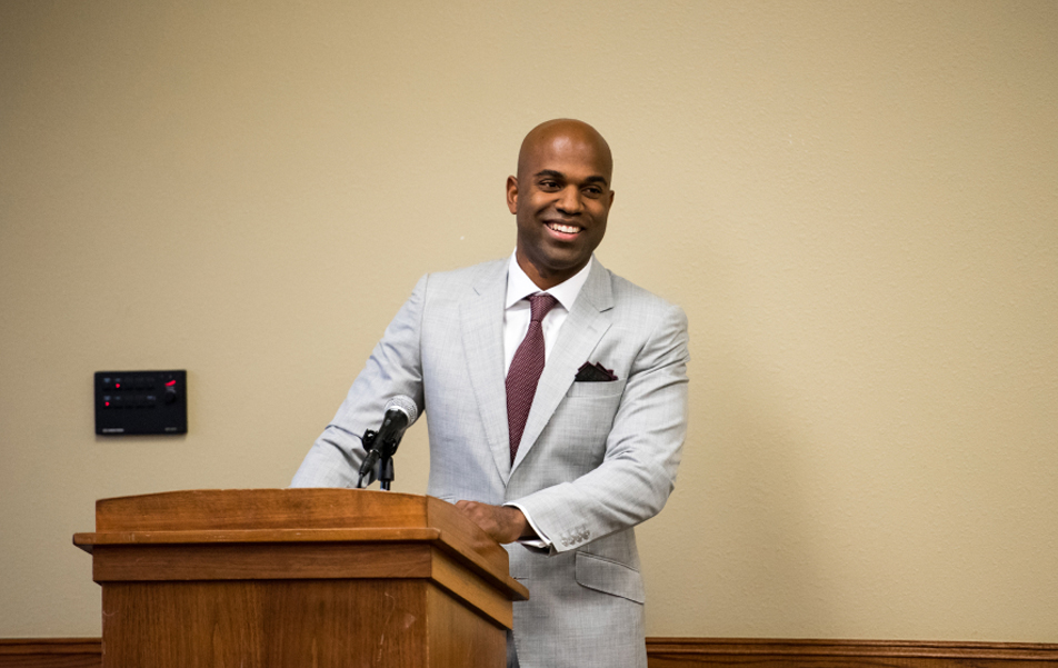terrence at a speaking engagement
