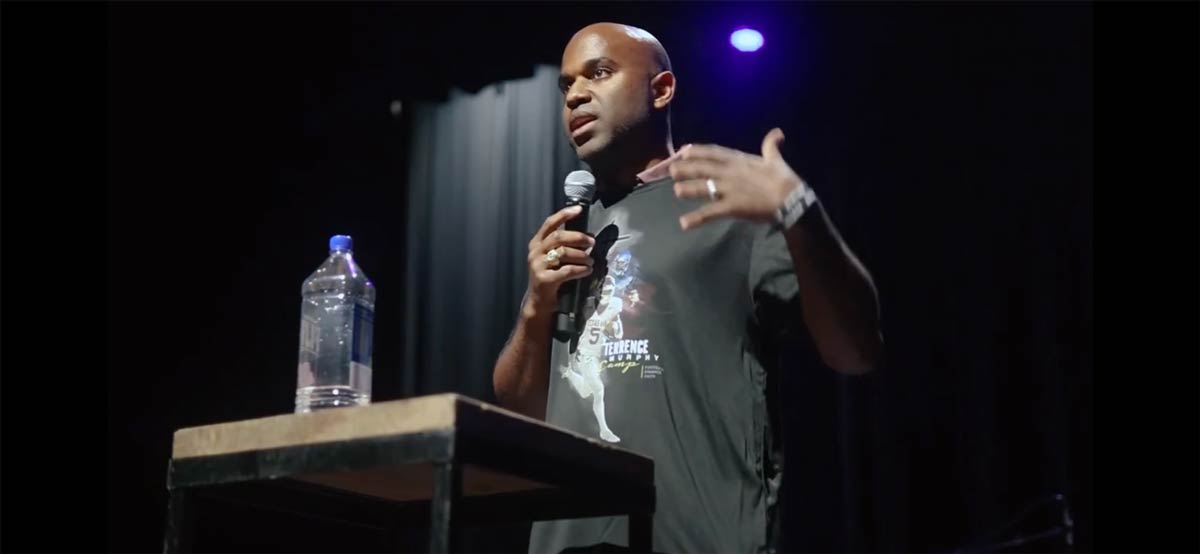 terrence murphy speaking with microphone